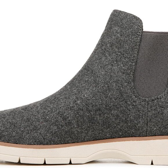 New Women's Charcoal Wool Chelsea Boots Ankle  Synthetic Rubber - Picture 9 of 9